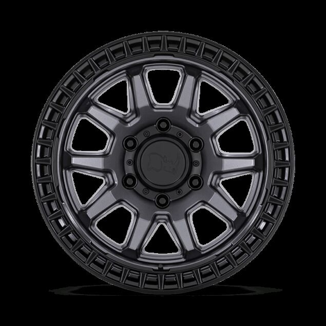 WLPBLABLACK-RHINO-CALICO-17X8-5-ET-10-MATTE-GUNMETAL-W-MATTE-BLACK-LIP-FACE.png