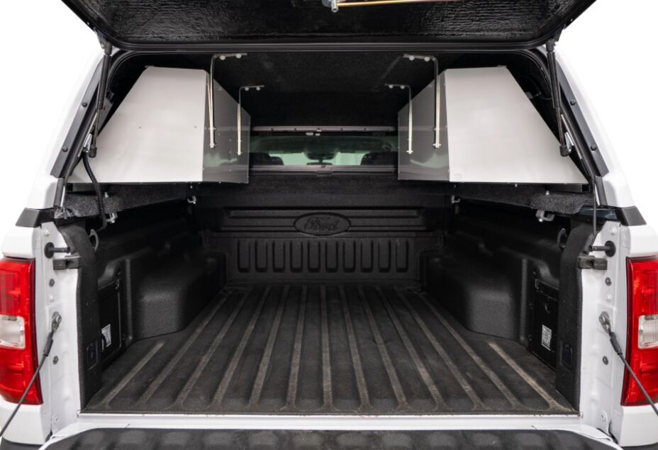 LEER 180CC Commercial Truck Cap Ford Maverick close up interior