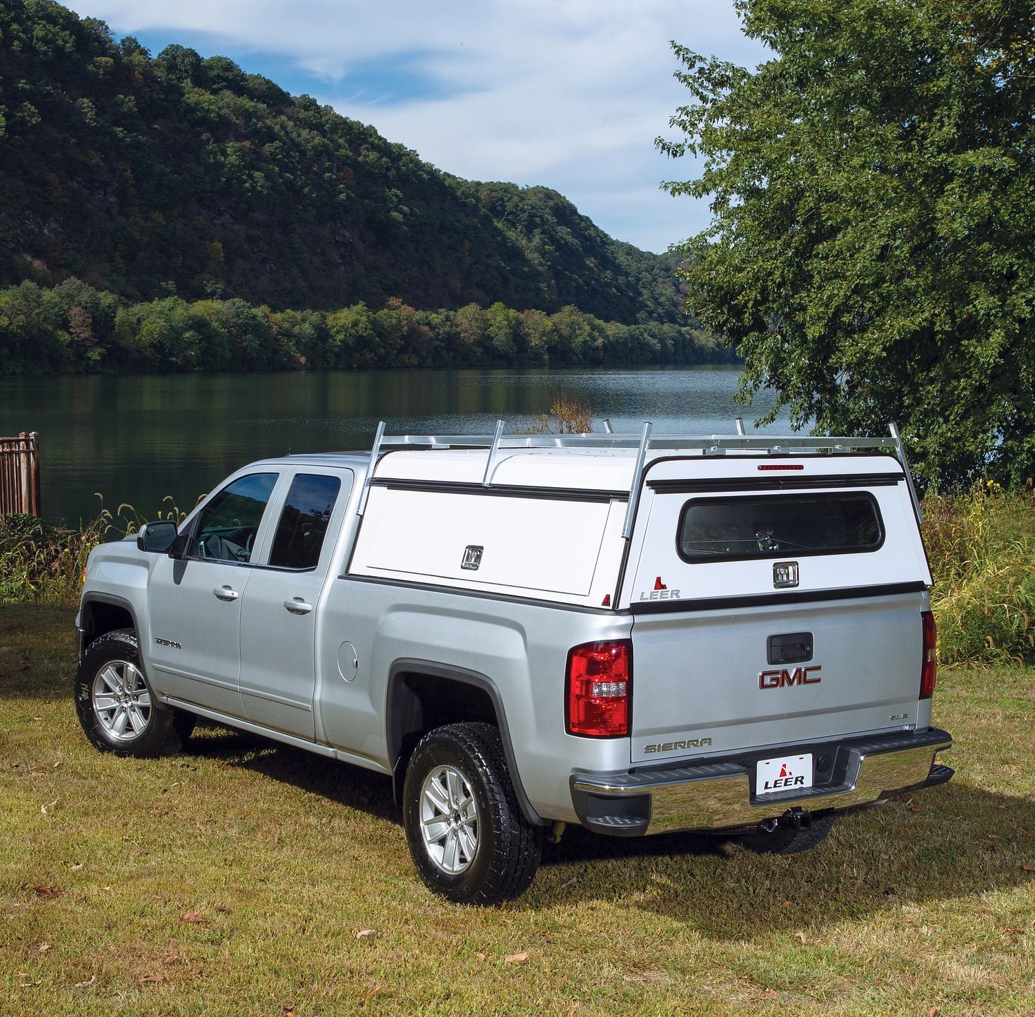 LEER aluminum truck cap for outdoor recreation and heavy-duty hauling