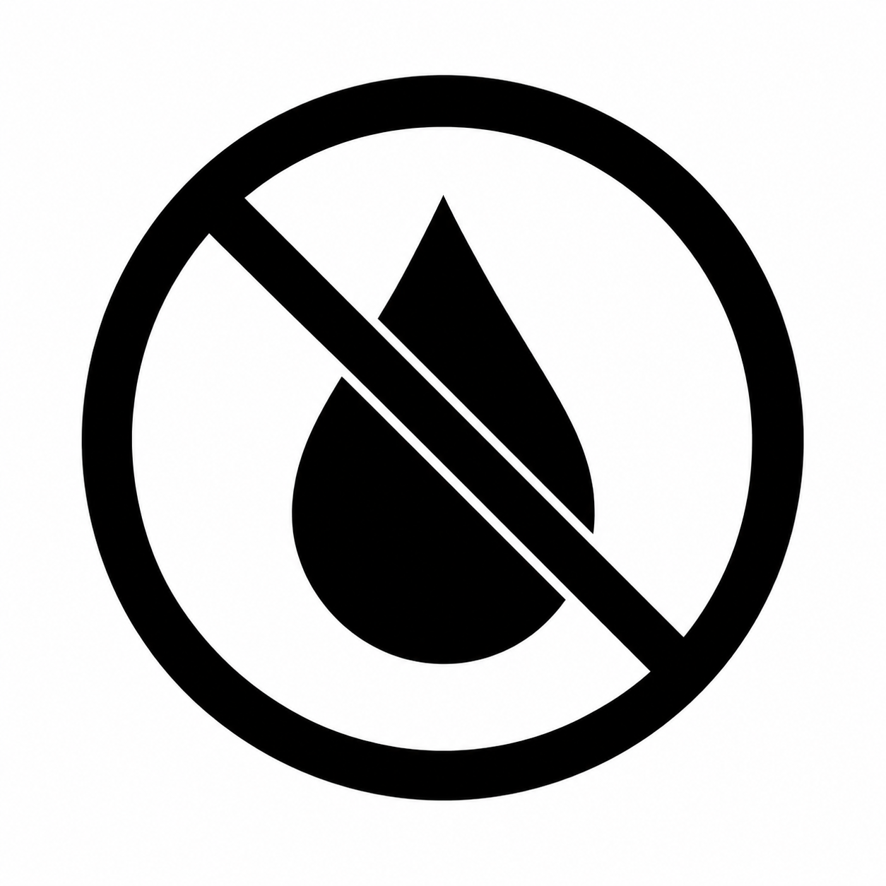 Weather resistant water drop icon